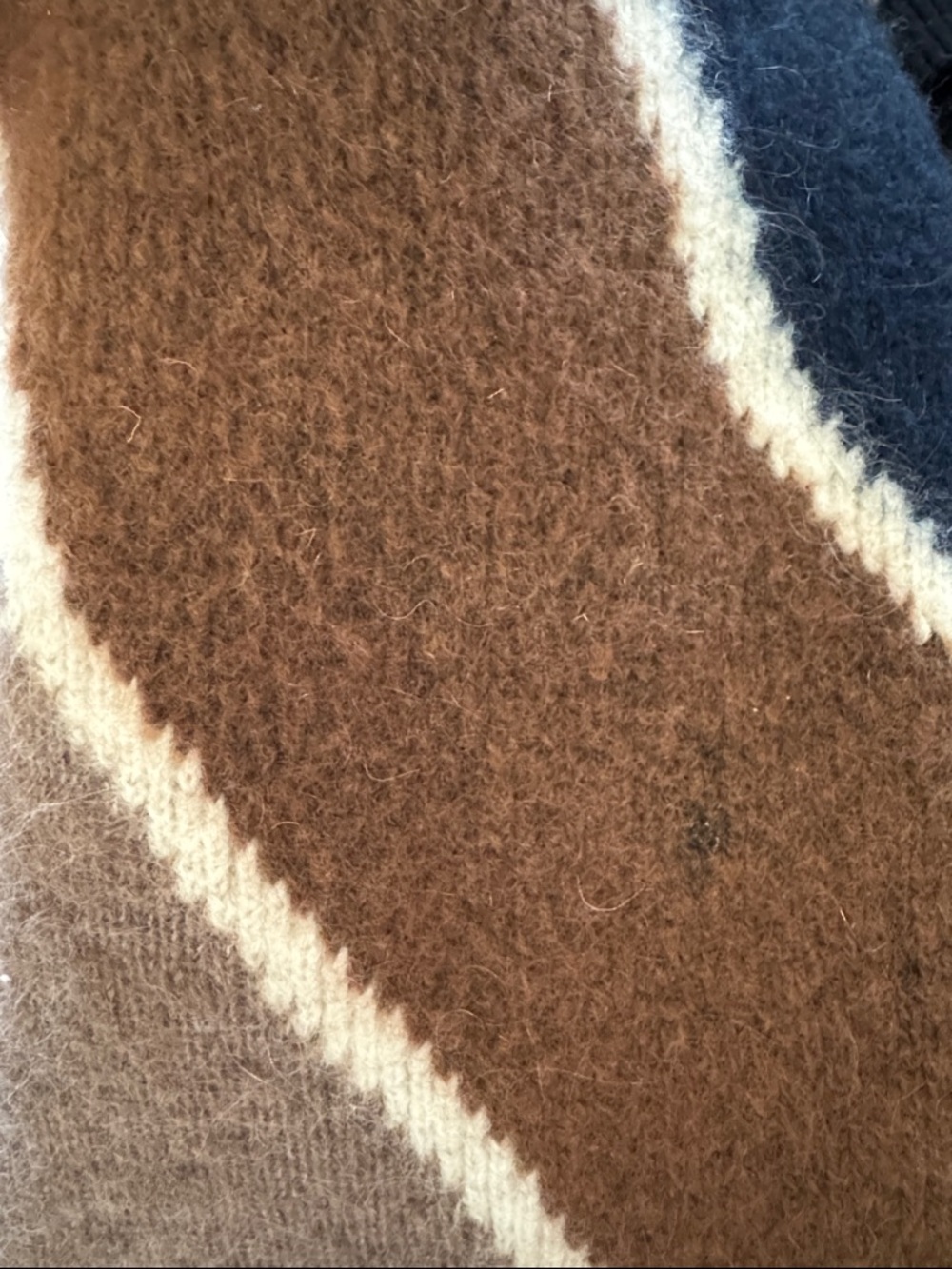 Sezane Colorblock Crewneck Sweater in Black, Brown, Pink, Hot Pink - Picture 4 of 5